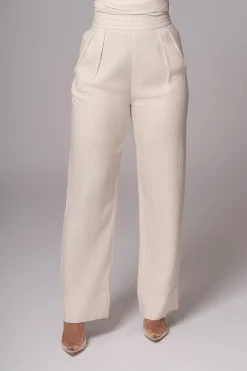 Natural Villa Views Linen Trousers*JLUXLABEL Outlet