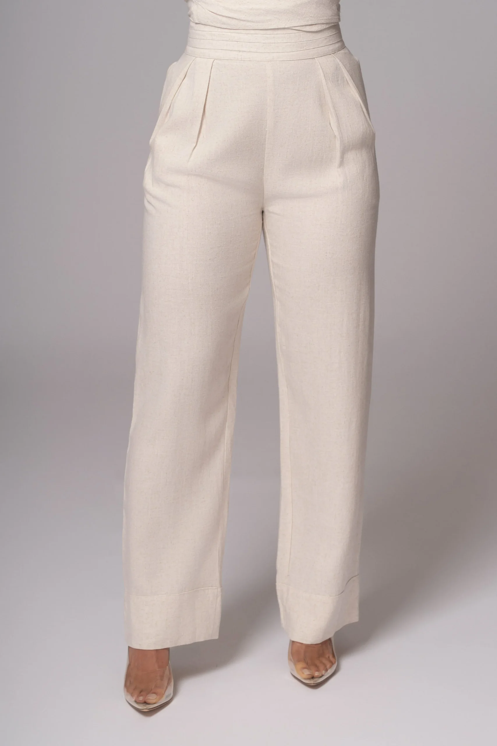 Natural Villa Views Linen Trousers*JLUXLABEL Outlet