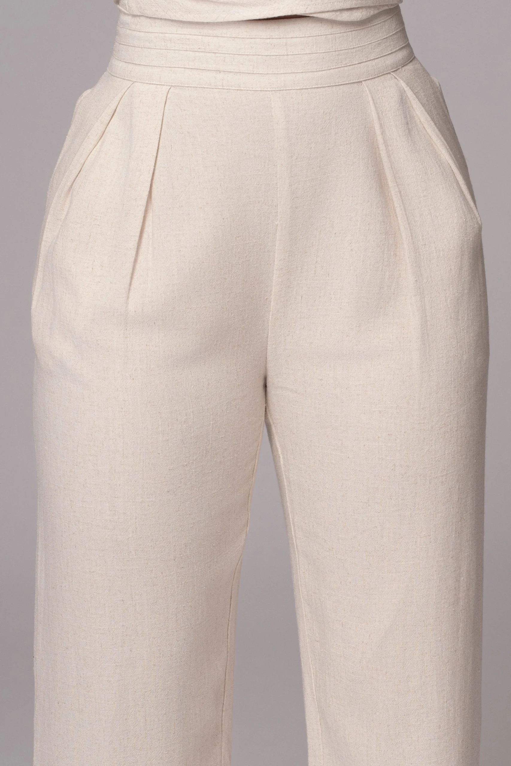 Natural Villa Views Linen Trousers*JLUXLABEL Outlet
