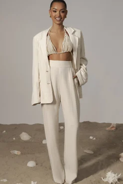 Natural Villa Views Linen Trousers*JLUXLABEL Outlet