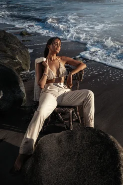 Natural Villa Views Linen Trousers*JLUXLABEL Outlet