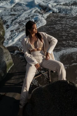 Natural Villa Views Linen Trousers*JLUXLABEL Outlet