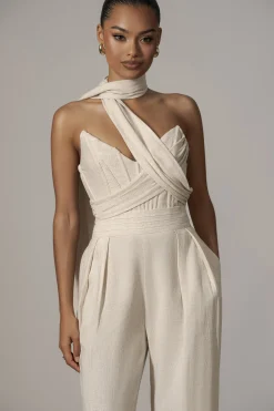 Natural Villa Views Linen Trousers*JLUXLABEL Outlet