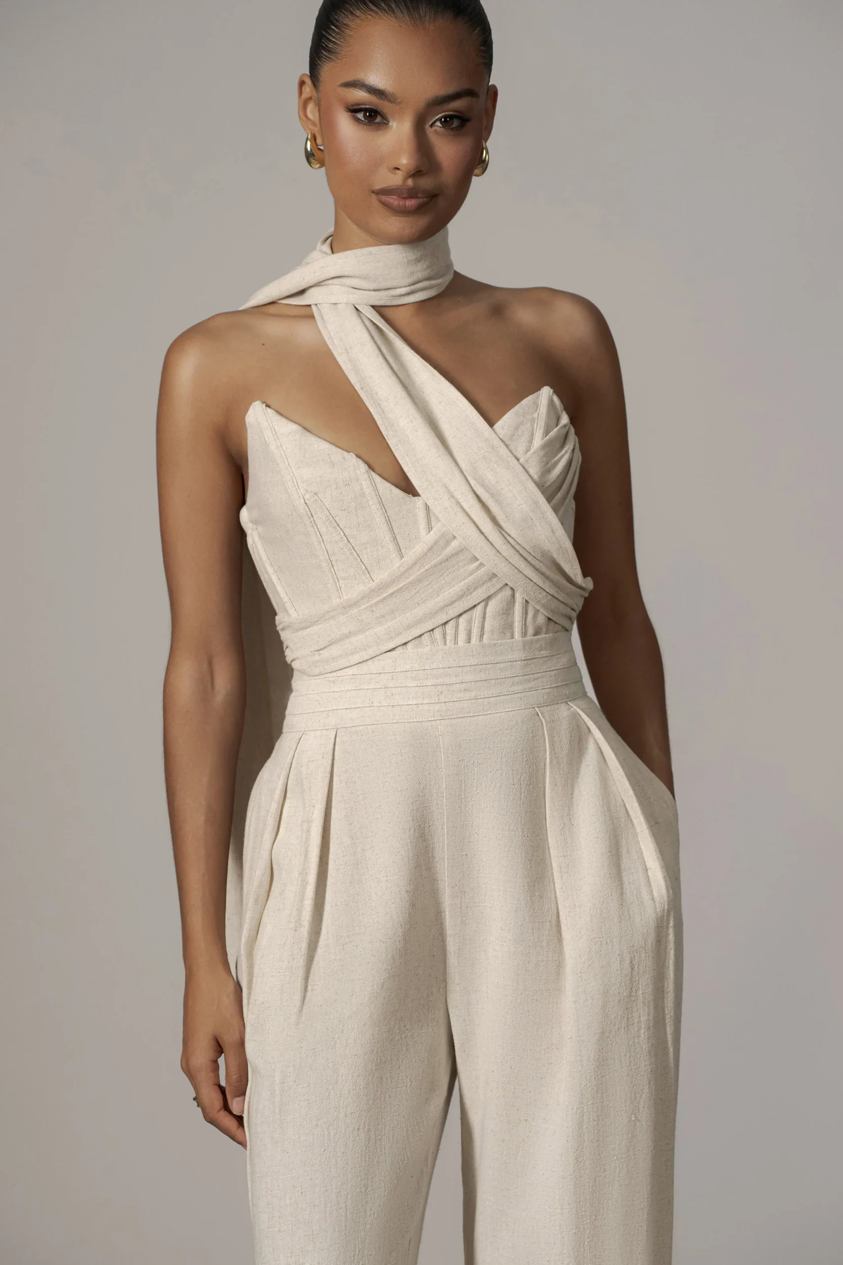 Natural Villa Views Linen Trousers*JLUXLABEL Outlet