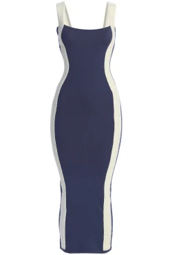 Navy Donna Knit Midi Dress*JLUXLABEL Best