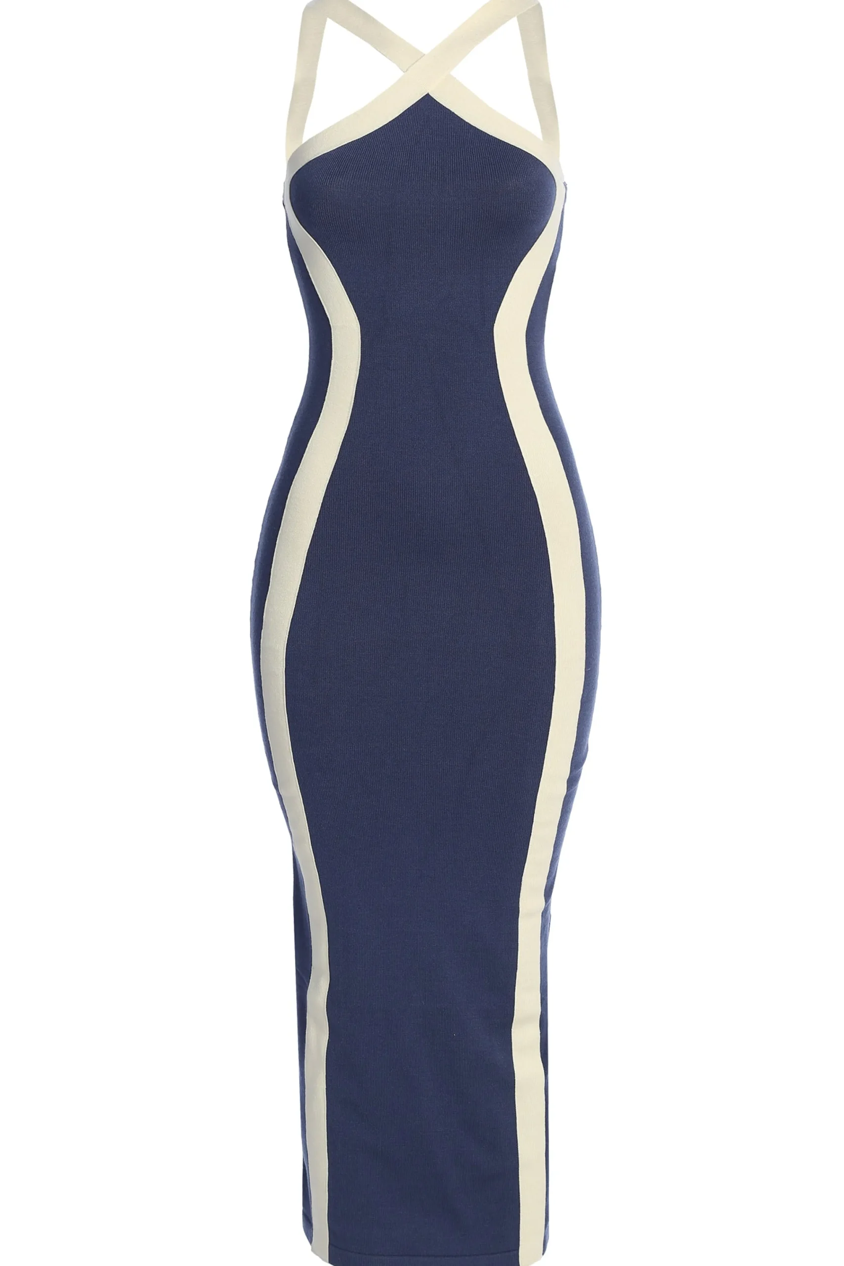 Navy Fabiola Contrast Maxi Dress*JLUXLABEL Sale