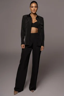 Noir Misty Button Up*JLUXLABEL Best