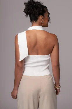 Off White Anderson Ribbed Top*JLUXLABEL Online