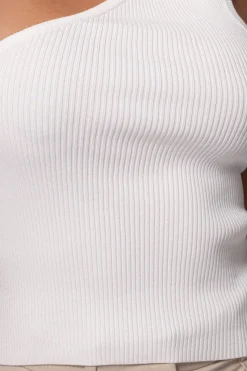 Off White Anderson Ribbed Top*JLUXLABEL Online