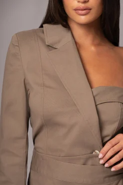 Olive Amal One Shoulder Top*JLUXLABEL Clearance