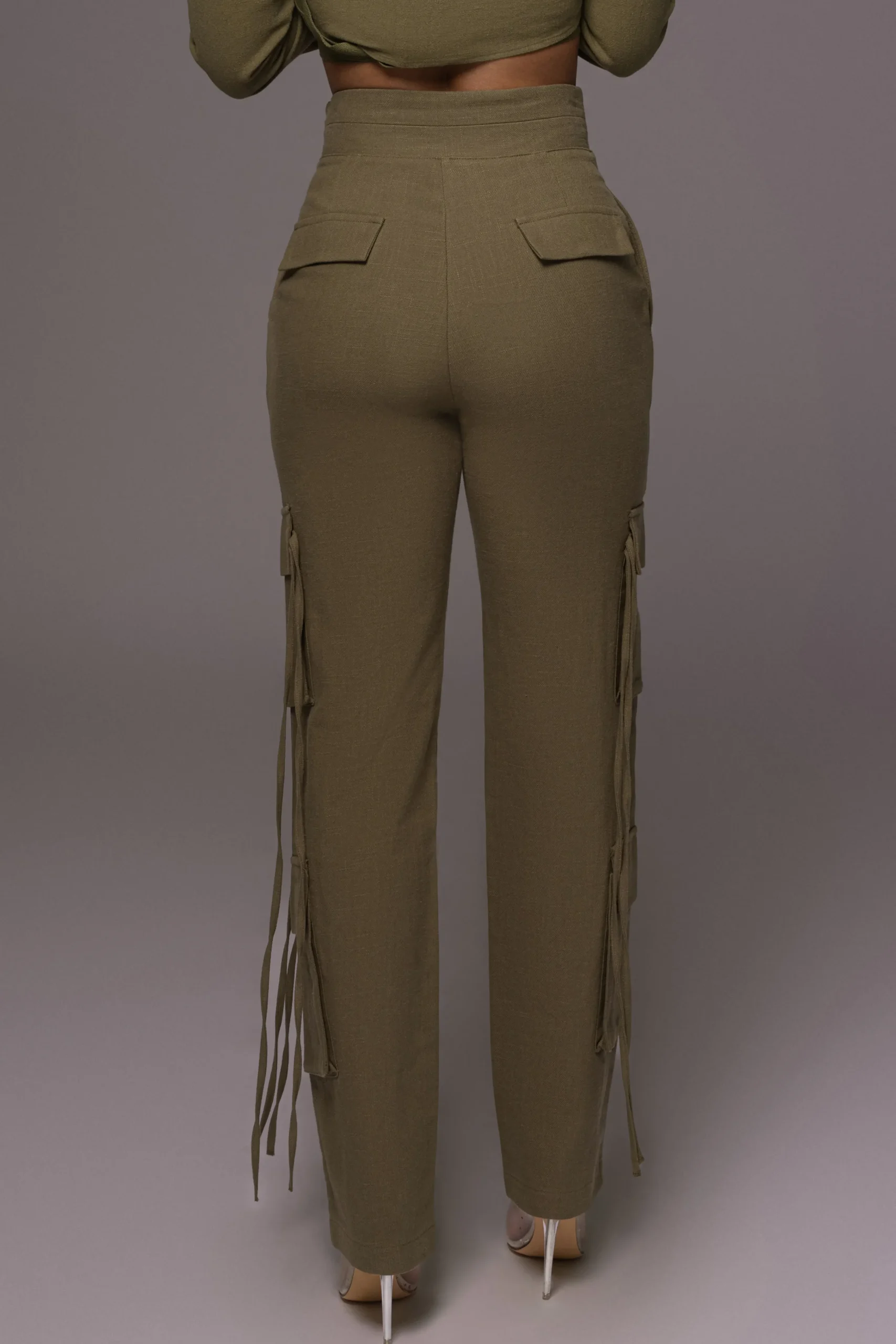 Olive Better Half Linen Utility Pants*JLUXLABEL Fashion
