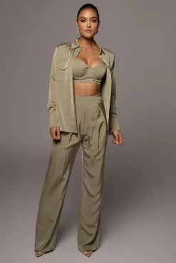 Olive Candice Trousers*JLUXLABEL Clearance