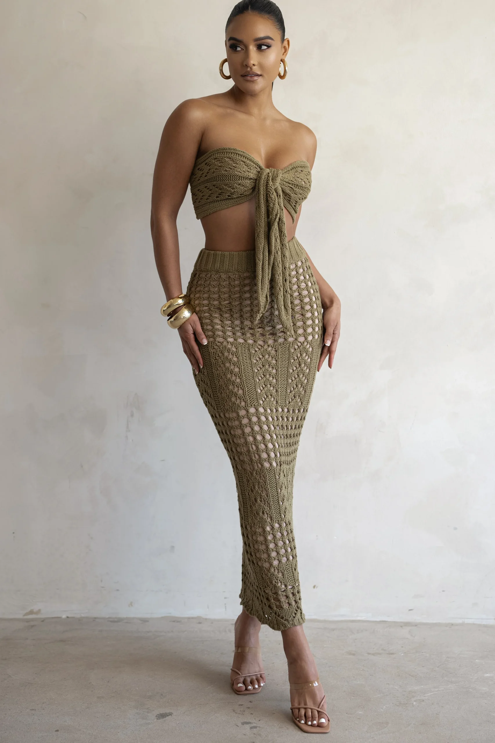 Olive Caribbean Skies Skirt Set*JLUXLABEL Sale