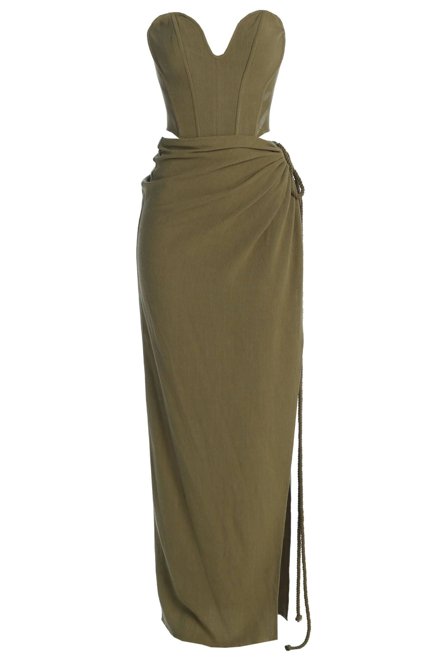 Olive Destination Linen Skirt Set*JLUXLABEL Clearance