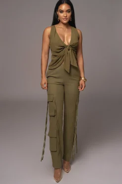 Olive Elicia Linen Top*JLUXLABEL Best