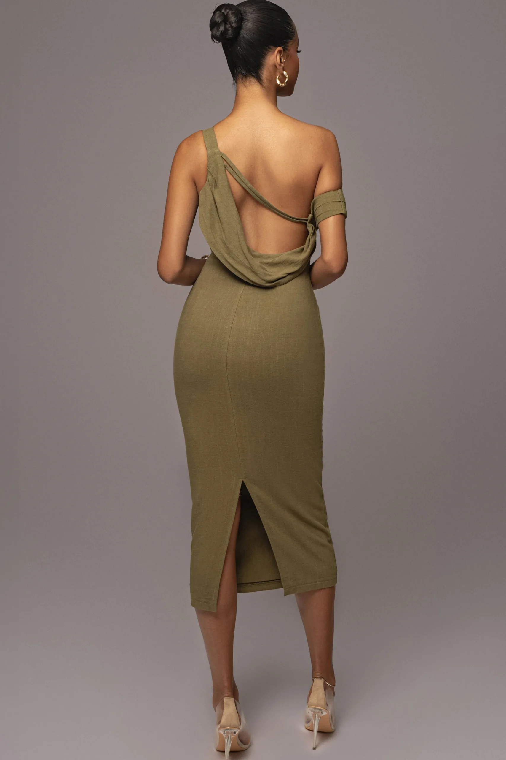 Olive Escape Linen Dress*JLUXLABEL Best