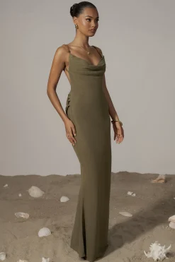 Olive Getaway Linen Maxi Dress*JLUXLABEL Sale