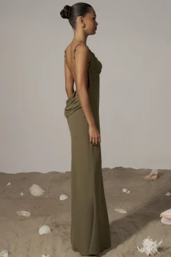 Olive Getaway Linen Maxi Dress*JLUXLABEL Sale