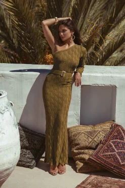Olive La Costa One Shoulder Dress*JLUXLABEL Clearance