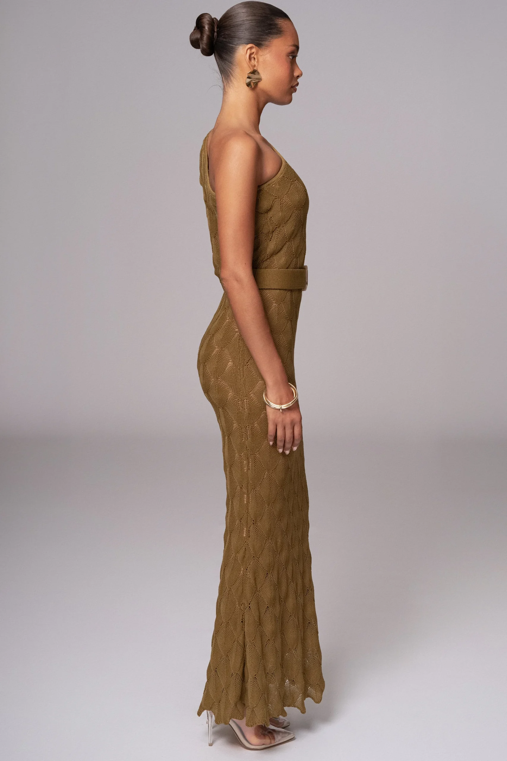 Olive La Costa One Shoulder Dress*JLUXLABEL Clearance