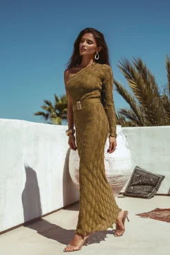 Olive La Costa One Shoulder Dress*JLUXLABEL Clearance