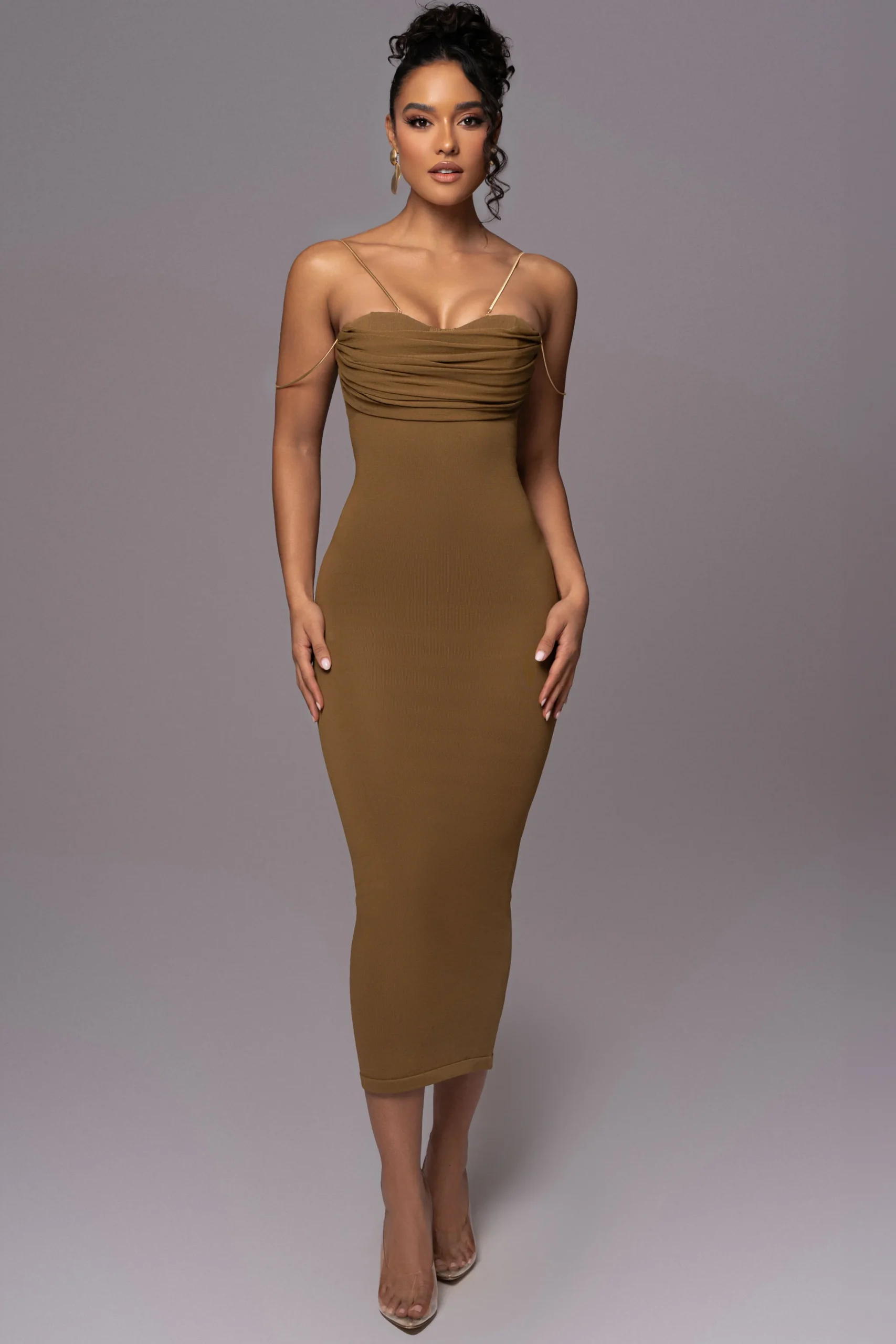 Olive La Lune Drape Midi Dress*JLUXLABEL Online