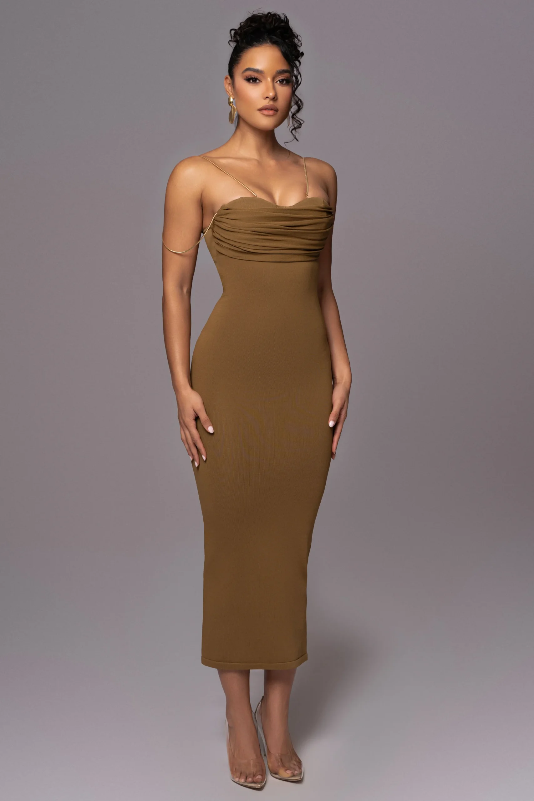 Olive La Lune Drape Midi Dress*JLUXLABEL Online