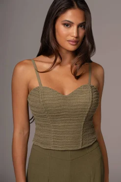 Olive Lila Bustier*JLUXLABEL Hot
