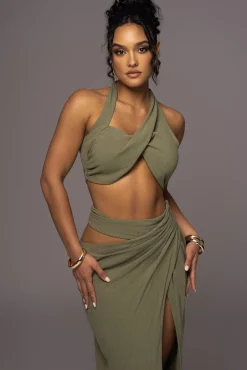 Olive New Age Two Piece Skirt Set*JLUXLABEL Sale