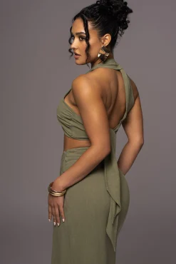 Olive New Age Two Piece Skirt Set*JLUXLABEL Sale