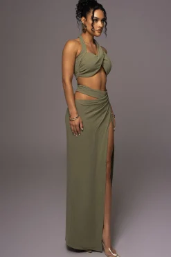 Olive New Age Two Piece Skirt Set*JLUXLABEL Sale