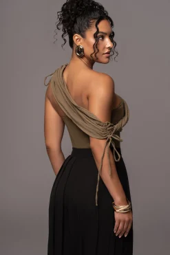 Olive New Obsession Draped Top*JLUXLABEL Sale