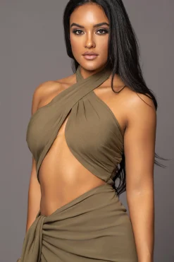 Olive Sahara Dress*JLUXLABEL Hot
