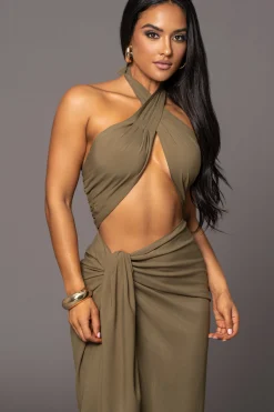 Olive Sahara Dress*JLUXLABEL Hot