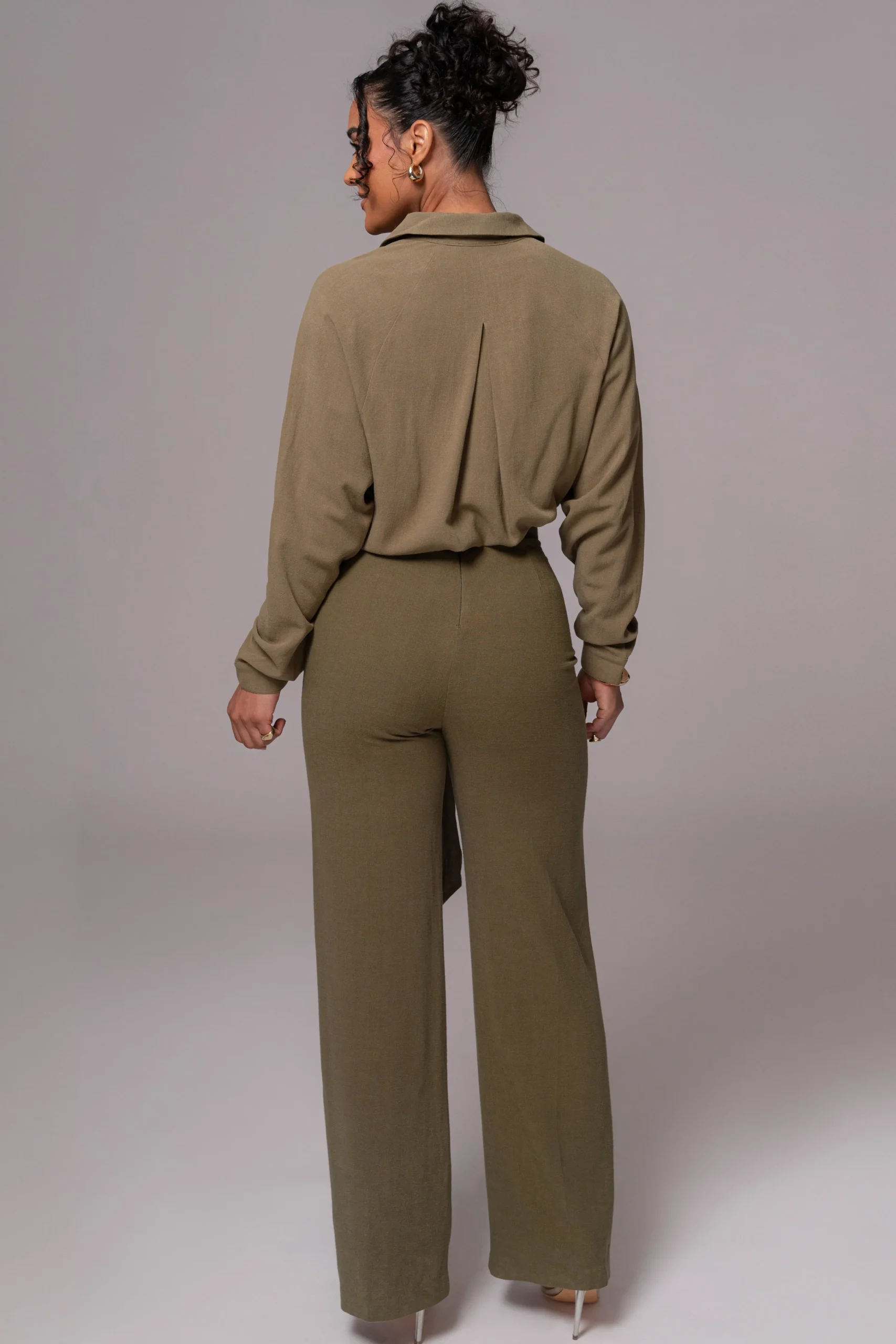 Olive Soho Front Tied Woven Top*JLUXLABEL Online