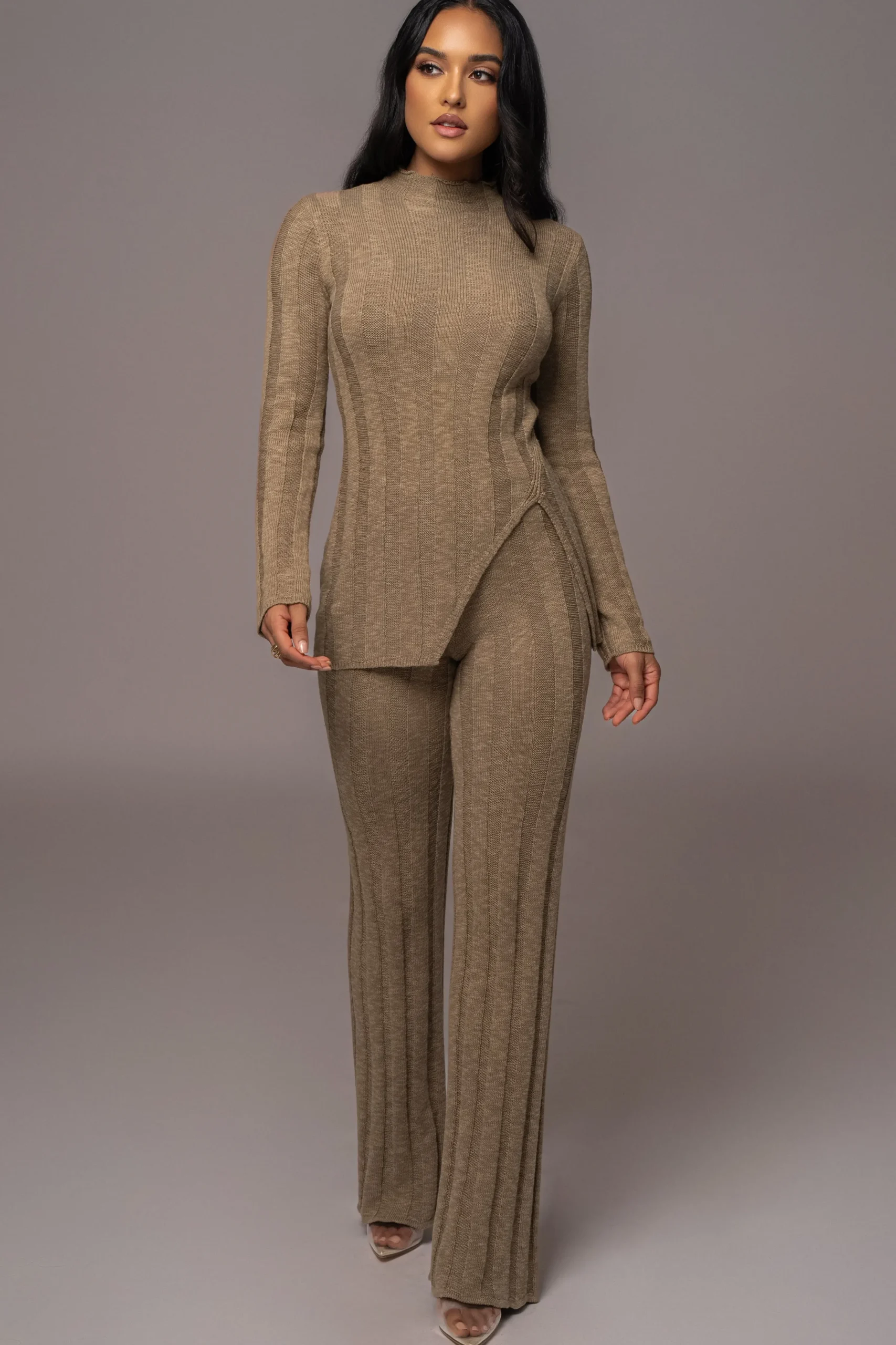 Olive Take A Chance Ribbed Pant Set*JLUXLABEL Clearance