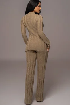 Olive Take A Chance Ribbed Pant Set*JLUXLABEL Clearance