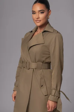 Olive The Classic Trench Coat*JLUXLABEL Hot