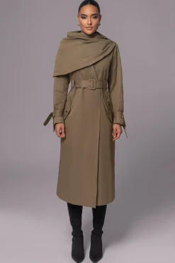 Olive The Classic Trench Coat*JLUXLABEL Hot