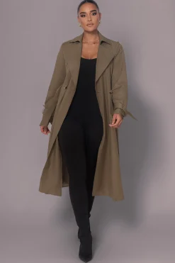 Olive The Classic Trench Coat*JLUXLABEL Hot
