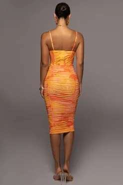 Orange Costa Rica Floral Skirt*JLUXLABEL Outlet