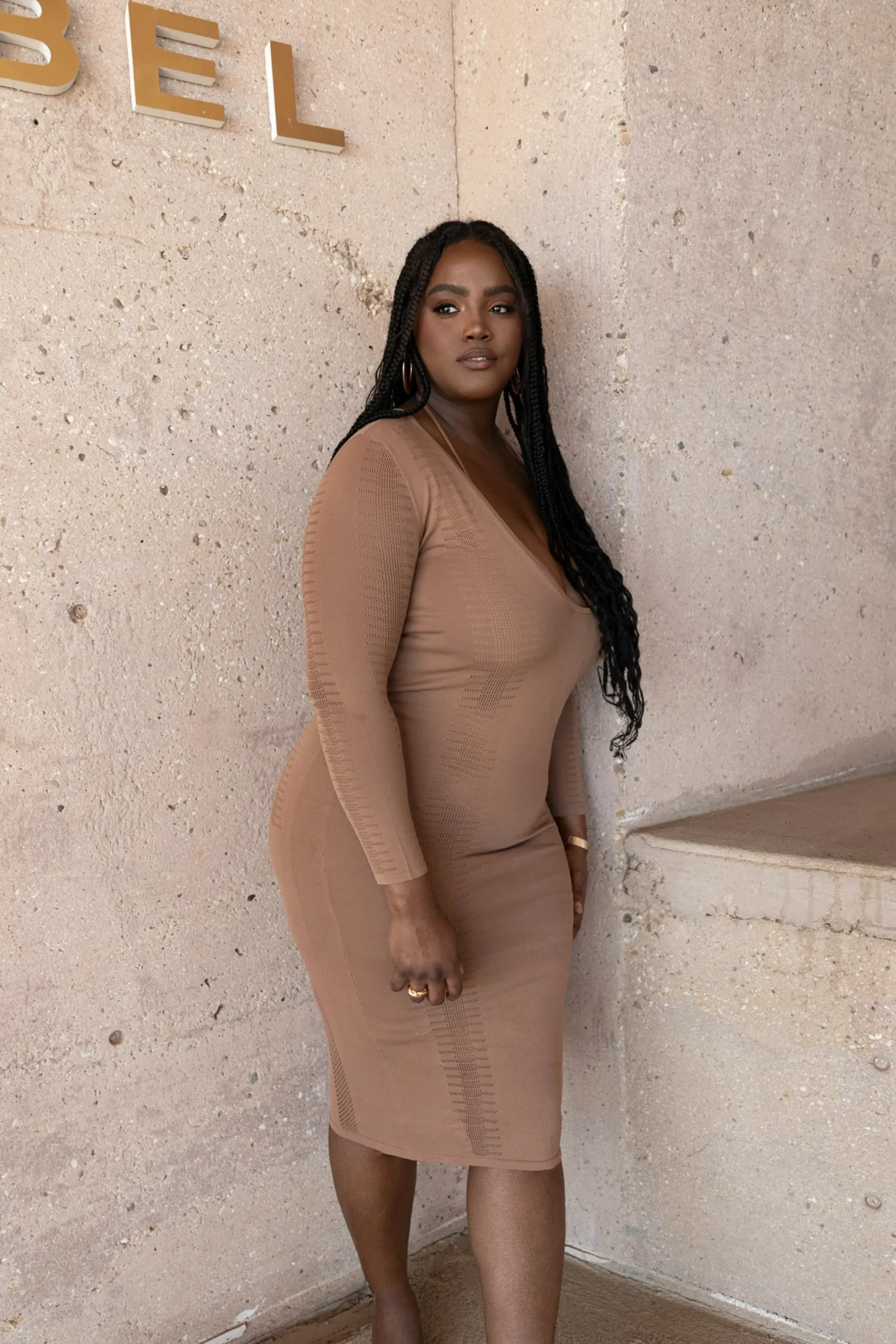 Pecan Look This Way Midi Dress*JLUXLABEL Outlet