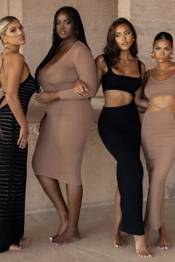 Pecan Look This Way Midi Dress*JLUXLABEL Outlet