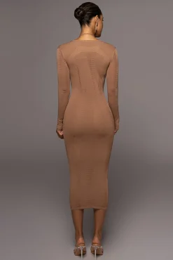 Pecan Look This Way Midi Dress*JLUXLABEL Outlet