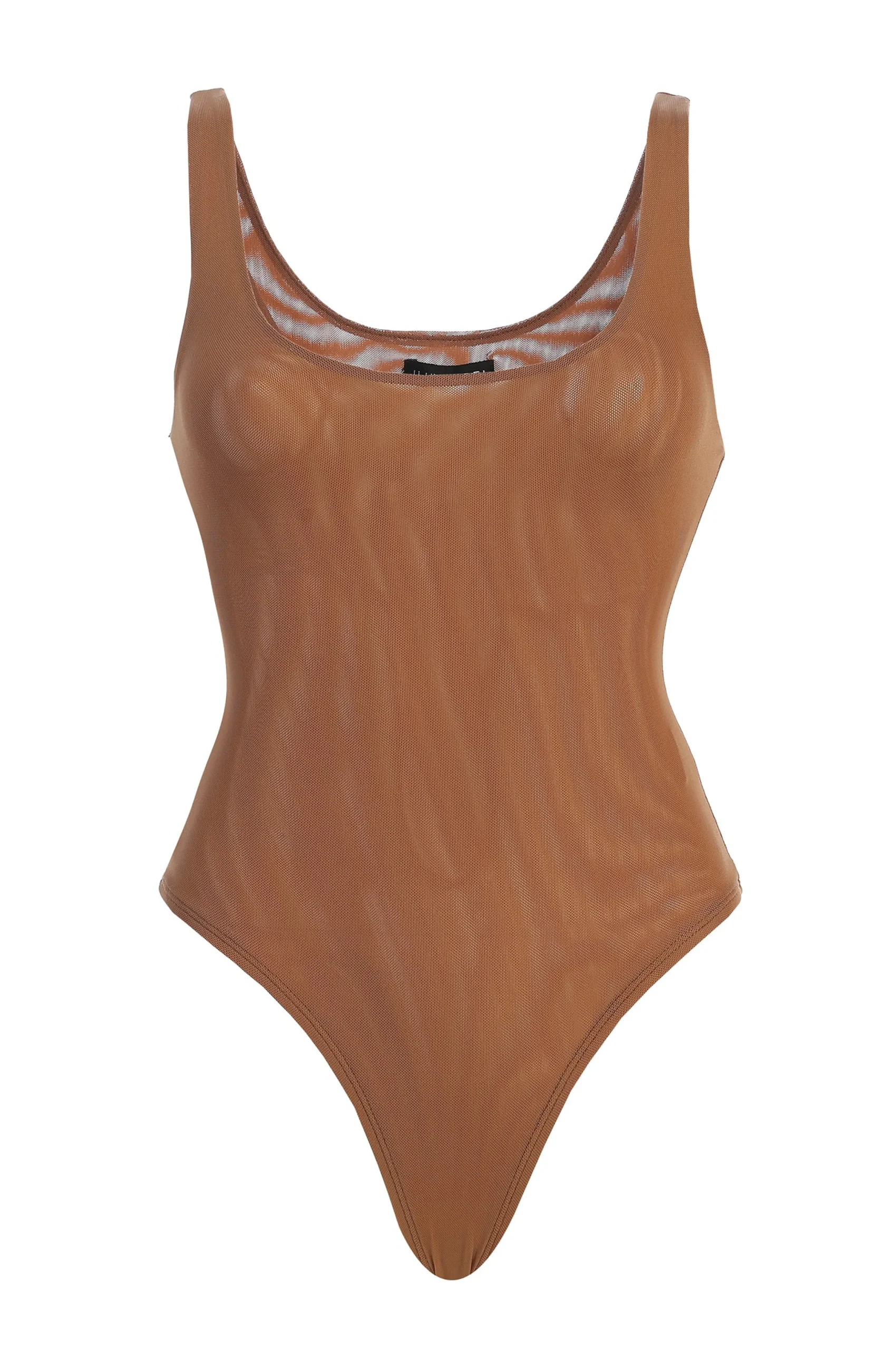 Pecan Mesh Essentials Tank Bodysuit Undergarment*JLUXLABEL Fashion