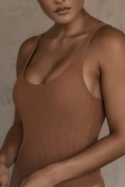 Pecan Mesh Essentials Tank Bodysuit Undergarment*JLUXLABEL Fashion