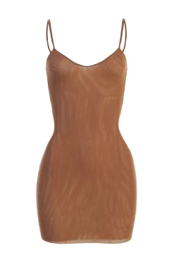 Pecan Mesh Layering Mini Dress Undergarment*JLUXLABEL Clearance