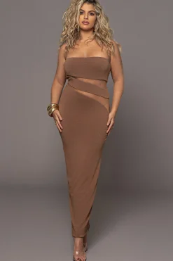 Pecan Unpredictable Midi Dress*JLUXLABEL Discount