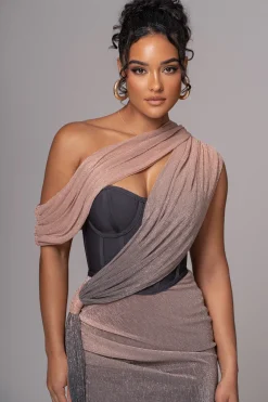 Pink Dusk Celestina Draped Maxi Dress*JLUXLABEL Sale