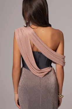 Pink Dusk Celestina Draped Maxi Dress*JLUXLABEL Sale